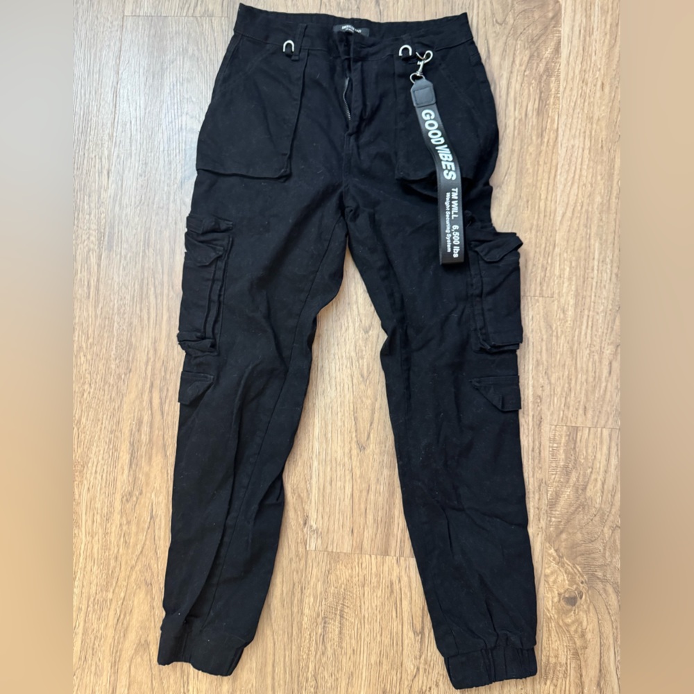 American Bazi Black Cargo Pants